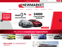 Tablet Screenshot of newmarkettoyota.ca